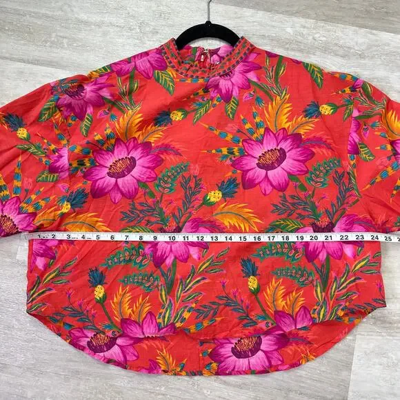 Farm Rio Floral Pineapple Print blouse - Picture 6 of 7